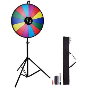 VEVOR 24” Farvepræmiehjul Stativ Gulvstativ Farvepræmiehjul 14 slots Dry Ease Fortune Spinner Fortune Spinning Spil