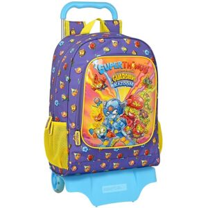 School Rucksack with Wheels SuperThings Guardians of Kazoom Purple Yellow (32 x 42 x 14 cm)