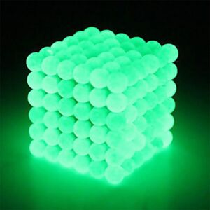 High Discount Fluorescent Green Puzzle Cube 3mm magnetisk Ball Decompression Legetøj DIY