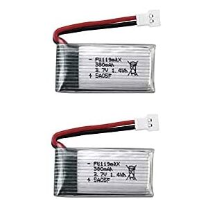 Hubsan 2 stykker genopladelig 3.7v 380mAh til X4 H107c H107D H107L, Syma X11 X11C, HS170 tilbehør til fjernstyret legetøj Lipo batteri