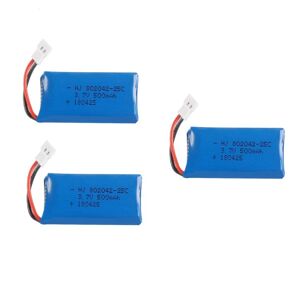 Hubsan 3 stk genopladelig 3.7V, 500mAh til Rc Drone X4 H107L H107C H107D H107 V252 JXD 385 - Tilbehør til fjernbetjening legetøj Lipo batterier