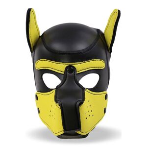 IntoYou Neoprene Dog Hound Removable Muzzle Black/Yellow BDSM maske