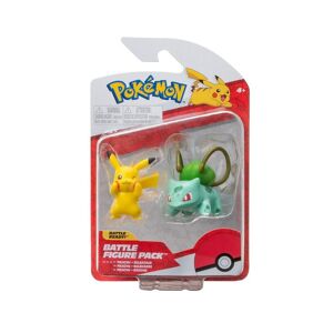 Pokemon Battle Figure 2-Pack Bulbasaur och Pikachu