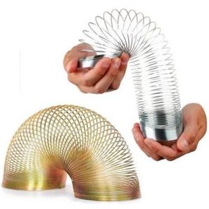 Giant Springy Stor slinky i metal - fjedrende Gold