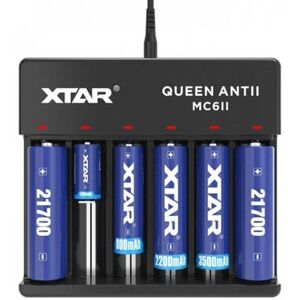 XTAR MC6II 0.5Ax6 Li-Ion oplader 220V