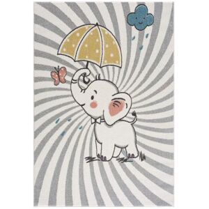 Carpet City Børnetæppe Elefant Anime 9388 Creme 80x150 Cm