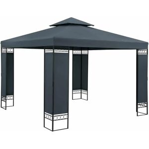 Deuba Pavillon Havetelt Havepavillon Lorca 3x3m Metal Vandafvisende Luksus, Farve: Antracit