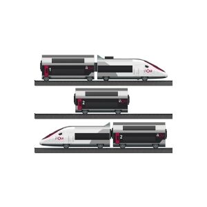 Märklin TGV Duplex, Jernbane- og togmodel, HO (1:87), Dreng/Pige, Plast, 5 stk, Sort, Hvid