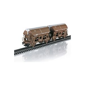 2 sets of 2 cars, Märklin Hinged Roof Car, DSB (Danish State Railways), HO (1:87), Color: Brown.