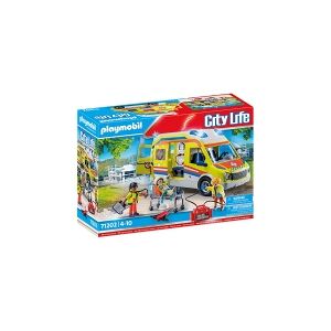 Playmobil City Life Rettungswagen mit Licht & Sound, Action/Eventyr, 4 År, Flerfarvet