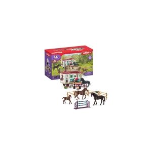 schleich HORSE CLUB Secret training at the caravan, Farm, 5 År, Flerfarvet