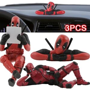 3 stk Deadpool Figurer Legetøj, Model Dukke Bord Dekoration Hylde Ornamenter Gaver