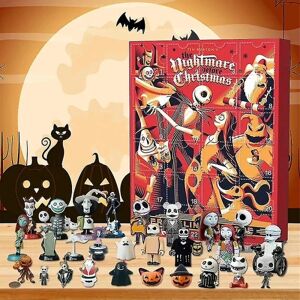 Halloween figurer Docka Adventskalender The Nightmare Before Christmas-tema Innehåller 24 oplægsholder 24 dages Countdown Calendar_m