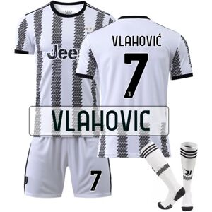 Ny sæson 22-23 Juventus Home Børn Voksne Fodboldtrøje Suit W VLAHOVIC 7 20 (110-120cm)