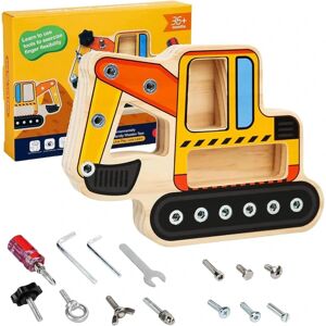 brand Montessori træskruebræt, Montessori-legetøj fra 3 4 5 6 år, skruebræt til børn, travlt bræt Montessori-træ motorfærdighedsbræt, Wo 1 set