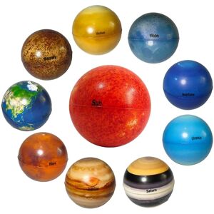 10 stk Solar System Stress Bolde Solar Planet Bolde Børn Hoppebold Legetøj Squeeze Bolde Assorteret Colo Assorted Color M