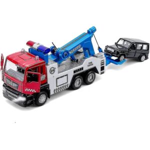 Legetøjstrailer Pull Back Legetøjsbil Mini Transport Truck Legetøj til drenge og piger, lys og lyde