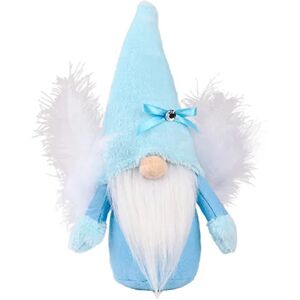 Julengel Gnome Winged Gnome Tomte Santa Statue Plys Elf Legetøj SupplyBlue