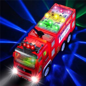 Jettbuying Elektrisk brandbil børnelegetøj med lys Lyder brandbillegetøj Red one size