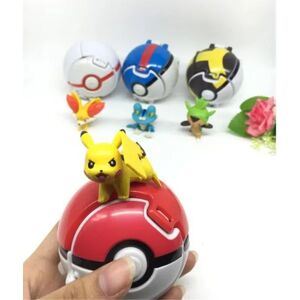 Best Trade 4 Pcs Pokemon Throw N Pop Poke Ball med actionfigur leksaksset