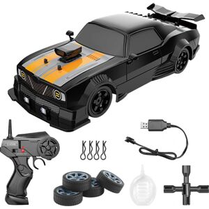 1/16 Fjernbetjening Drift Car Hobby RC Legetøj 4X4 model racerbil med LED-lys Højgrebsdæk Børn Elektronisk gave