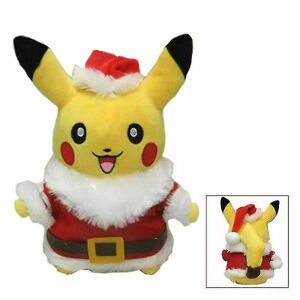 12" Pikachu Plys blødt udstoppet legetøj Julemandsfrakke Hat Julegave A
