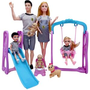 unbranded Barbie dukke graviditet stor mave familie 6 personer dukke stor mave gravide kvinder baby rollespil pige legetøj