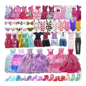 35 stk Barbie Dukke Tøj Tilbehør Sæt Barbie Dukke Dressup Kjole Mini Fairy Collection Tøj rekvisitter Tilfældig stil Til piger Jul Fødselsdagsgave