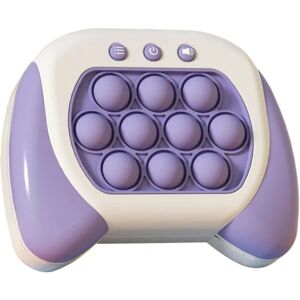 Tidlig uddannelse spilkonsol Pop It Fidget Toy Fast Push Game Dekompressionslegetøj white purple
