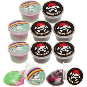 TechSolz 8-Pack Unicorn / Pirate Mini Slime - Slime Multicolor