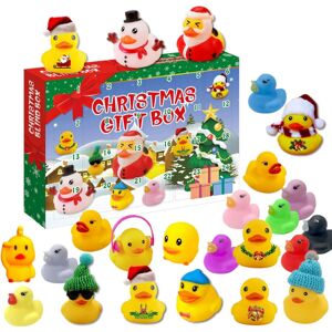 Rubber Duck Adventskalender 2023 Julekalender med 24stk Ducks Toy Adventskalendere til børn A