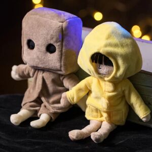 2 STK Little Nightmares 2 Plush Six and Mono ，Little Nightmares Stuffed Toy，