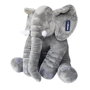 Northix Tøjbamse, Elefant - Grå - 60 cm Grey