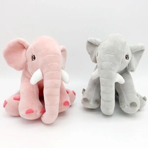 20 cm Baby sød elefant plys udstoppet legetøjsdukke Blød dyreplys legetøj Pink