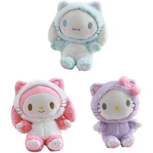 DAO Kawaii Sanrio Kuromi Plys bløde plys Legetøj Dukke Cinnamoroll Cute My Melody Peluche Fyldt tegneseriefigur Gave Til Fans Børn Piger [DB] pink