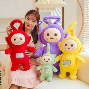 DAO 30 cm Kawaii Teletubbies Baby Dukke Tegnefilm Film Plys Legetøj Til Børn Piger Fødselsdagsgaver Julegaver [DB] red