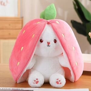 DAO Kaniner Muppet Legetøj Vendbare Gulerødder Jordbær Bunny Pude Plys Legetøj Dukke Til drenge Piger strawberry 35cm