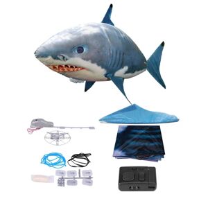 DAO Fjernbetjening Flying Shark Oppustet Rc Oppustelig ballon Legetøj Kids Gift db Blue Shark