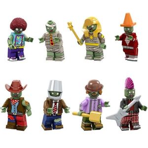 DAO 8 stk Plants Vs Zombies Action Mini Figurer Byggeklods Kids Fit Legetøj Gavesæt Db