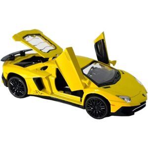 Legeret samleobjekt Lamborghini legetøjskøretøj Pull Back Die-cast bilmodel med lys og lyd