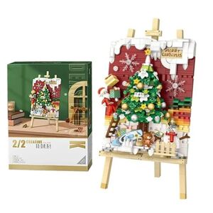Toyz Land Jul Træ Byggeklodser Gør-det-selv maleri Puslespil Jule Samling Legetøj Velegnet til Hjem Dekoration