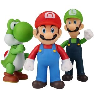 Toyz Land 3 stk sæt Super Mario Bros Anime Figur Pvc Model Legetøj