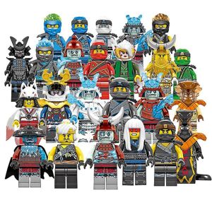 Sæt med 24 stk Ninja minifigurer Kai Jay Sensei Wu Master byggeklodser legetøj