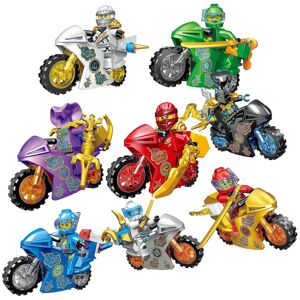 8stk Ninja Motorcykel Sæt Minifigurer Ninja Mini Figurer Blokke Legetøj