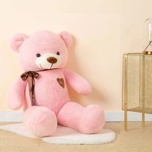 Sød bamse plys legetøj, stor bjørnedukke pink 80cm