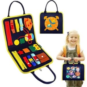 Travlt board til børn Montessori-legetøj, babyaktivitetstavle, pædagogisk legetøjsbase