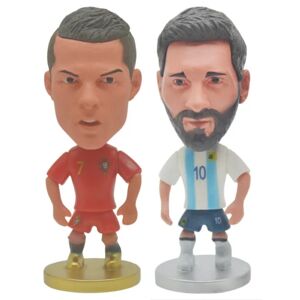 TFXHUA 2 STK Ronaldo+Messi dukke, fodboldstjernefigur
