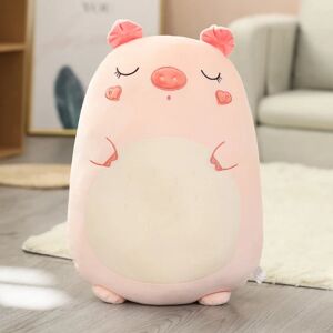 TFXHUA 60 cm Squishmallows Plys legetøj Dyr Kawaii blød stor pude Pink pig