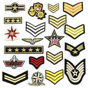 Pakke med 20 US Army Broderet Patch - Sergent Rank - Sy på Sho