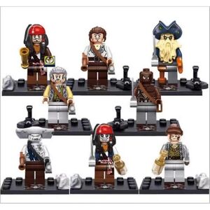 LEIGELE 8 stk/sæt Pirates Of The Caribbean Action Figurer Byggeklodser Legetøj Børn Fødselsdagsgave Bsy602